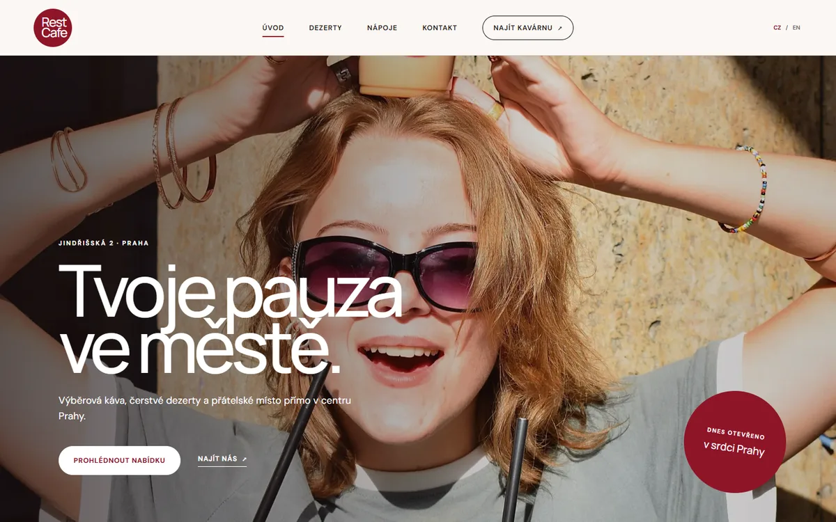 Náhled webu Rest Café — Kavárna